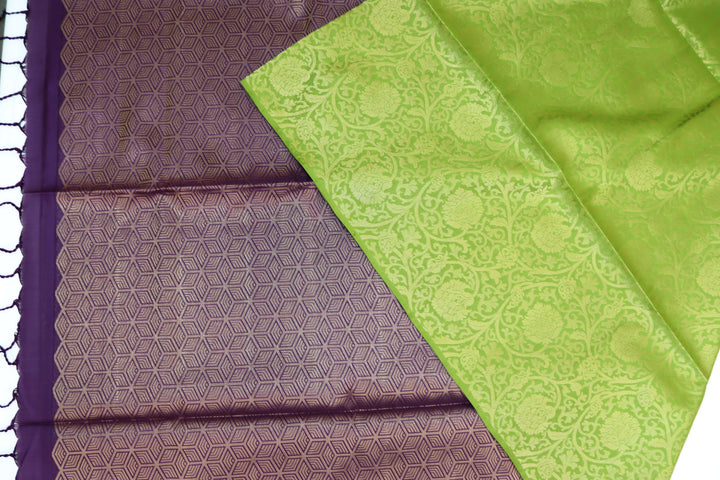 Rich Olive Green Kanjipuram Saree