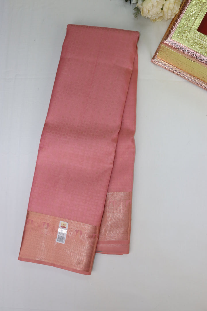 Timeless Baby Pink Pure Kanjipuram Saree