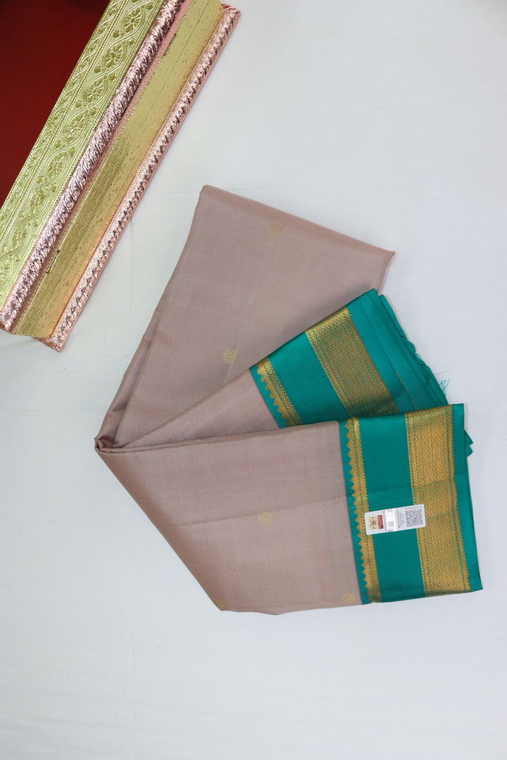 Luxurious Brown Pure Kanjipuram Saree