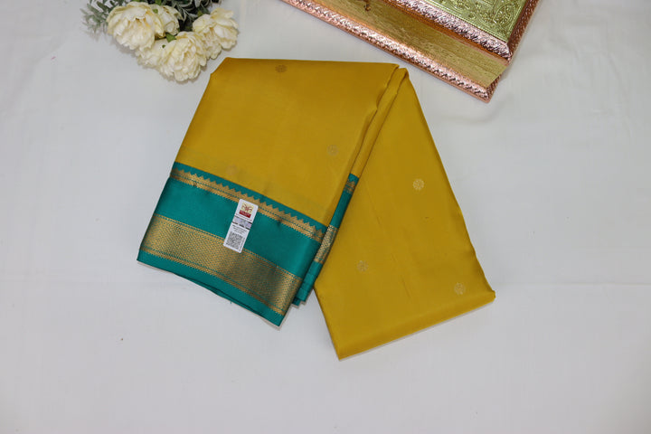 Amazing Yellow Pure Kanjipuram Saree