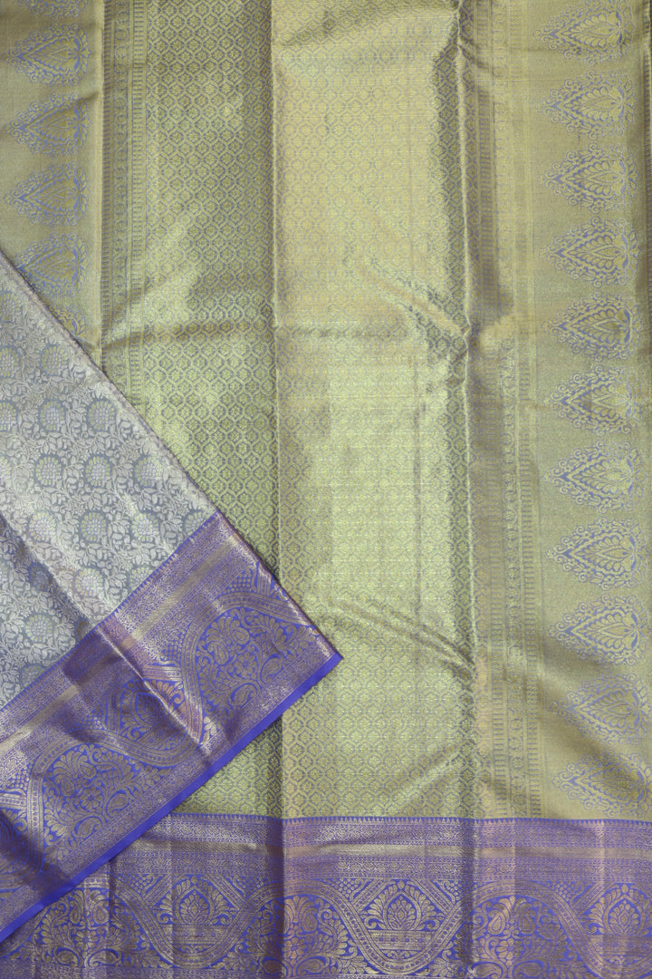 Luxurious Pale Green Kanjipuram Saree