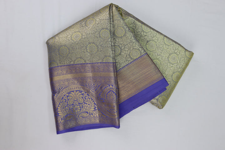 Luxurious Pale Green Kanjipuram Saree