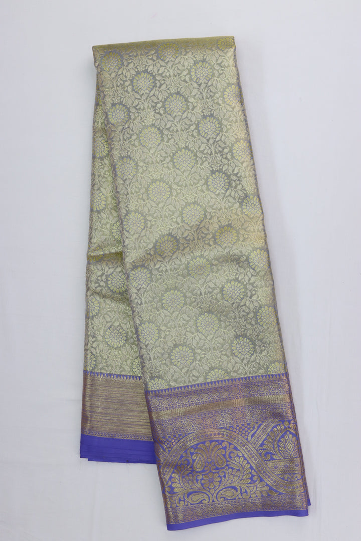 Luxurious Pale Green Kanjipuram Saree