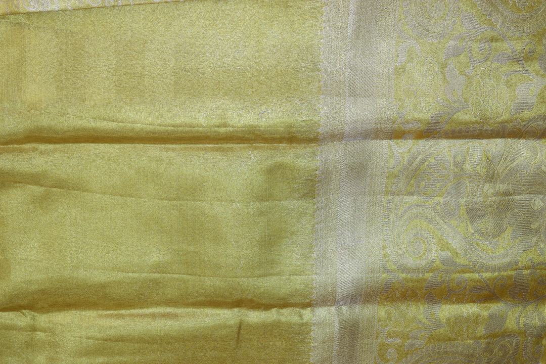 Classic Lemon Yellow Kanjipuram Saree