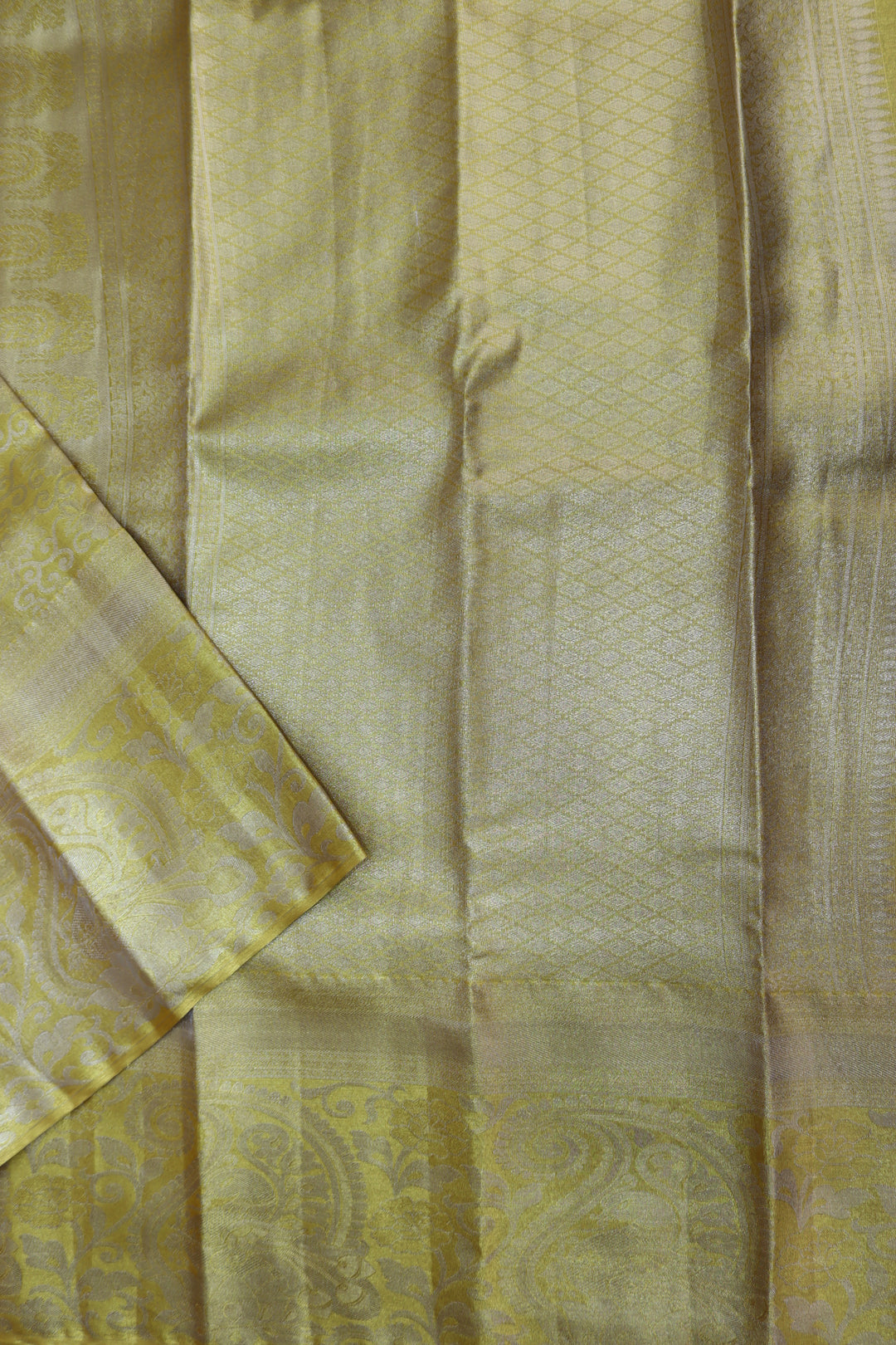 Classic Lemon Yellow Kanjipuram Saree