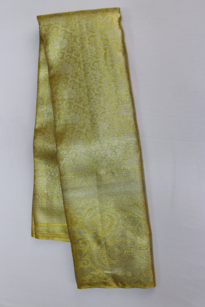 Classic Lemon Yellow Kanjipuram Saree