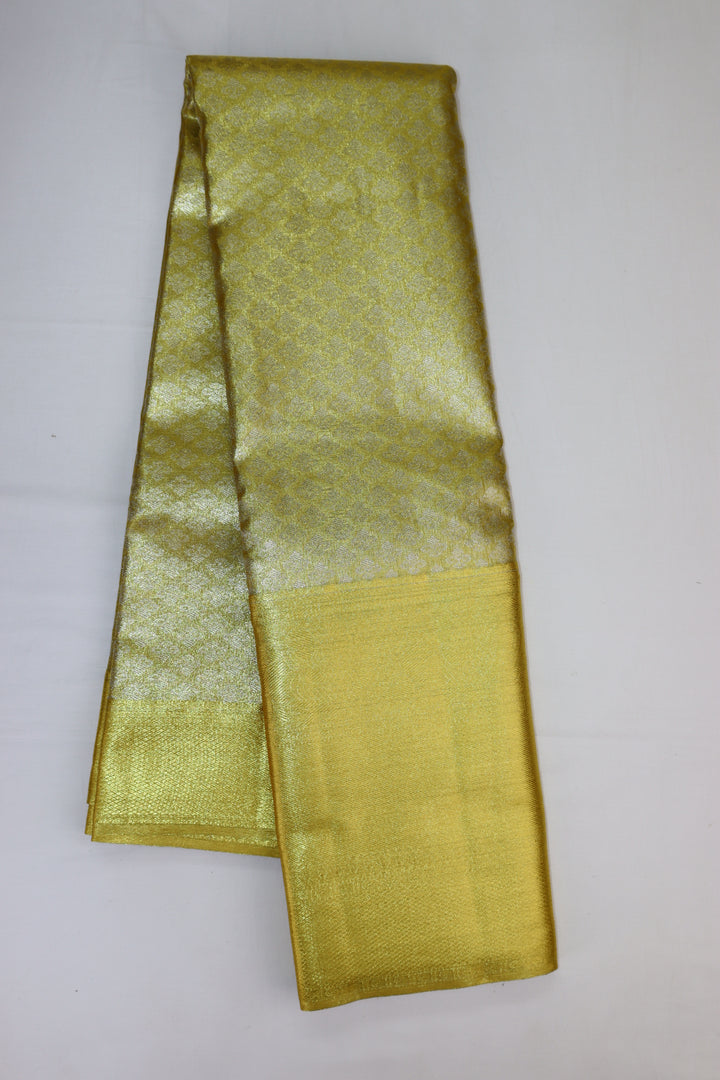 Divine Lemon Yellow Kanjipuram Saree