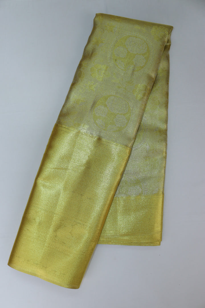 Royal Lemon Yellow Kanjipuram Saree