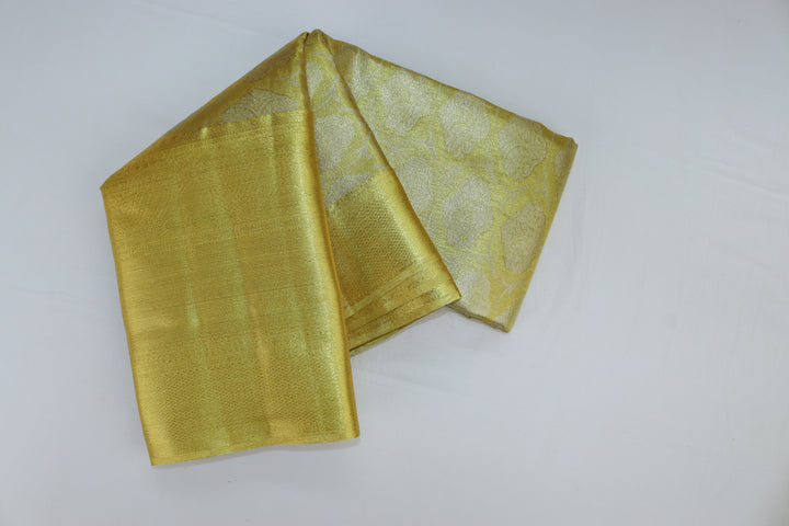 Opulent Lemon Yellow Kanjipuram Saree