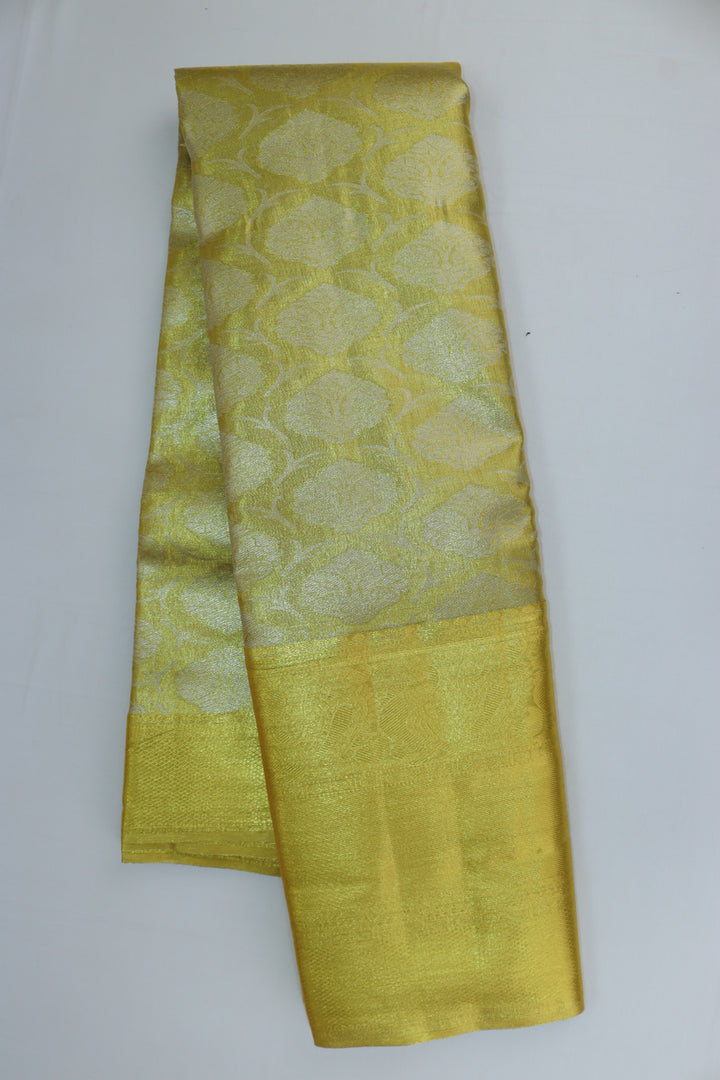 Opulent Lemon Yellow Kanjipuram Saree