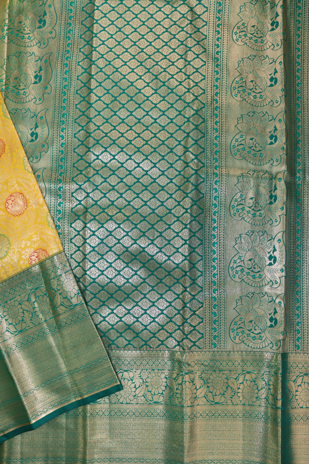 Regal Yellow Kanjipuram Saree