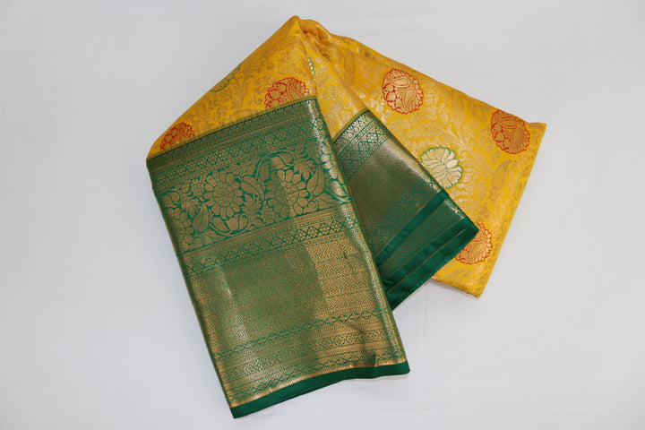 Regal Yellow Kanjipuram Saree