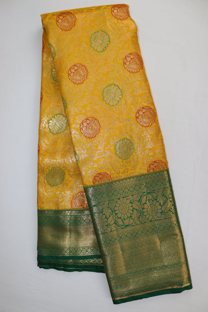 Regal Yellow Kanjipuram Saree