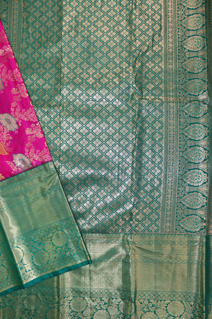 Stunning Pink Kanjipuram Saree