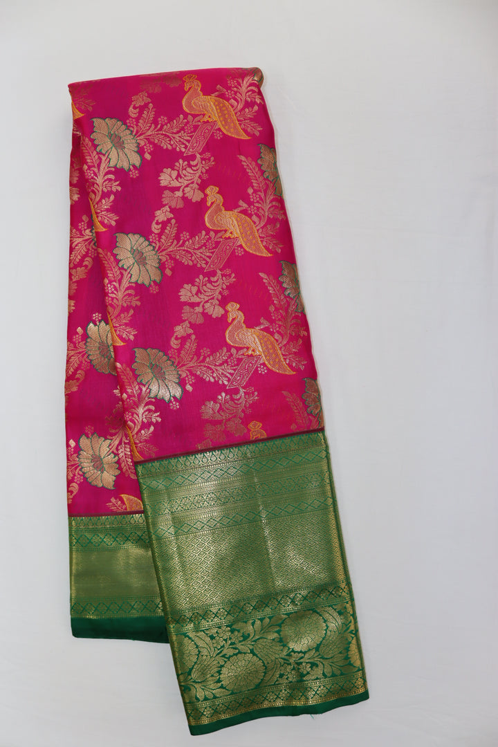 Stunning Pink Kanjipuram Saree