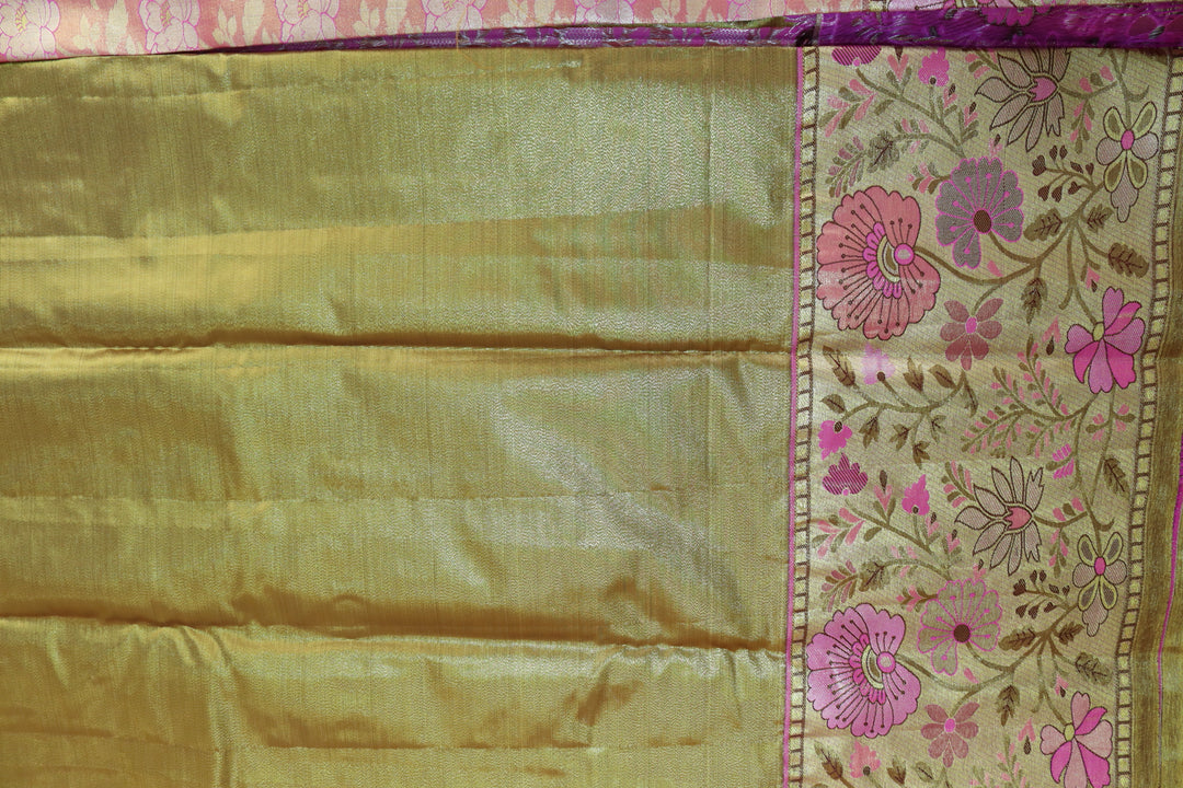 Divine Peach Pink Kanjipuram Saree