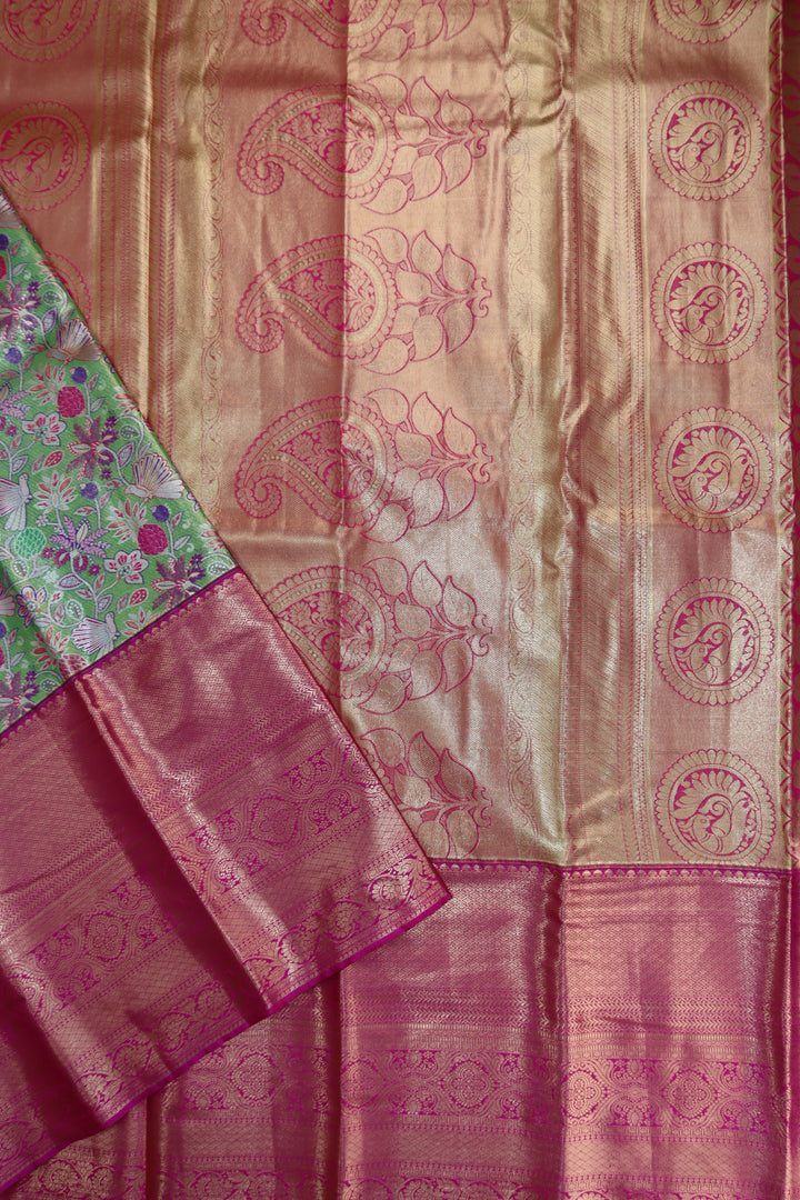 Enchanting Green Kanjipuram Saree