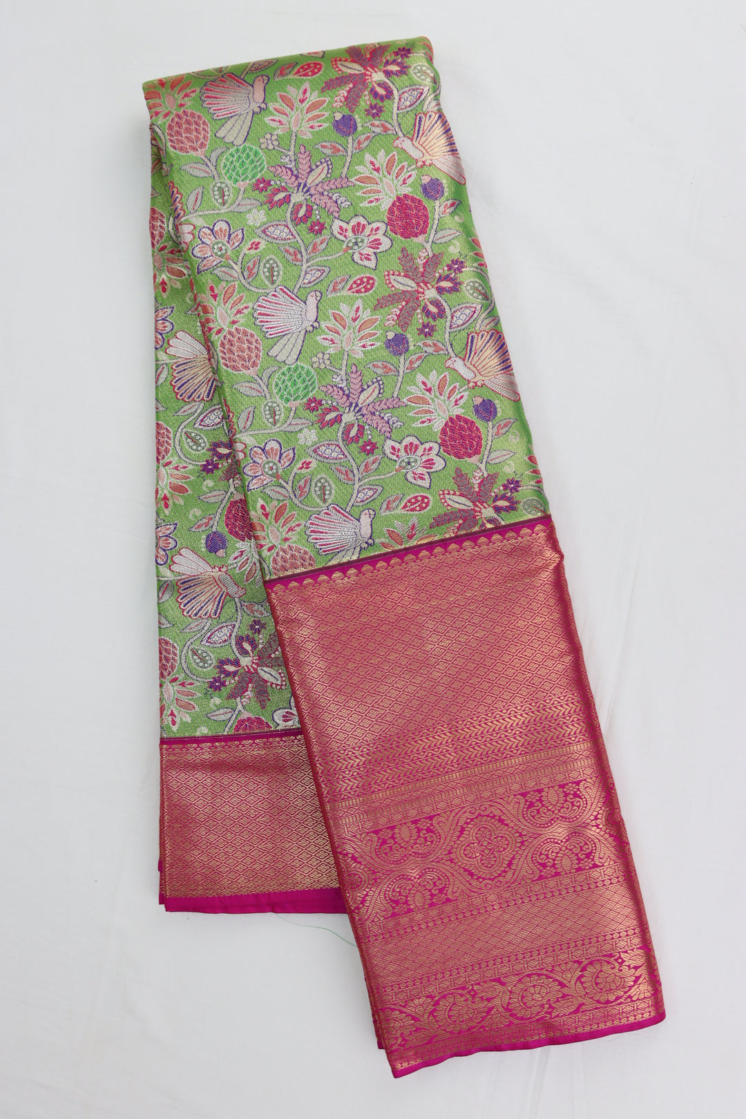 Enchanting Green Kanjipuram Saree