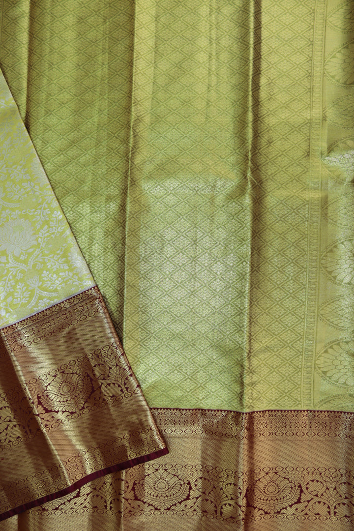 Opulent Lemon Yellow Kanjipuram Saree