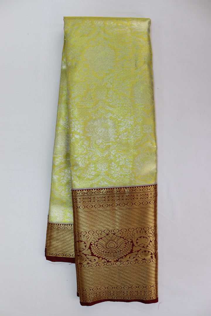 Opulent Lemon Yellow Kanjipuram Saree