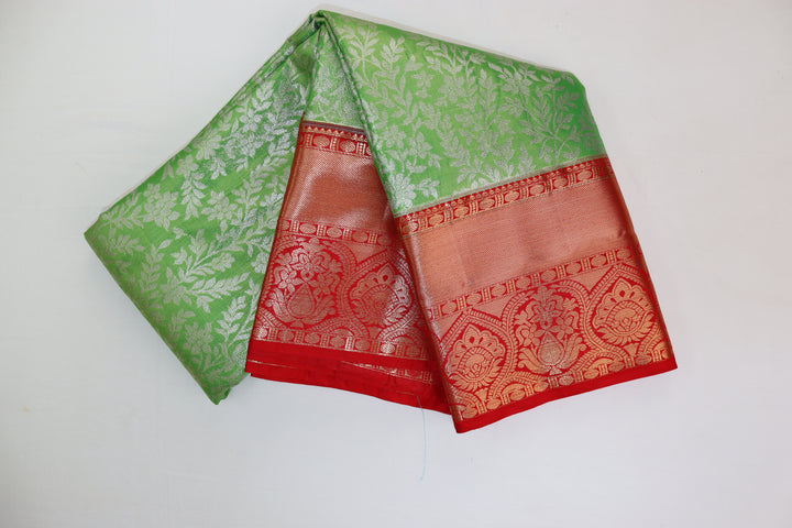 Divine Pastel Green Kanjipuram Saree