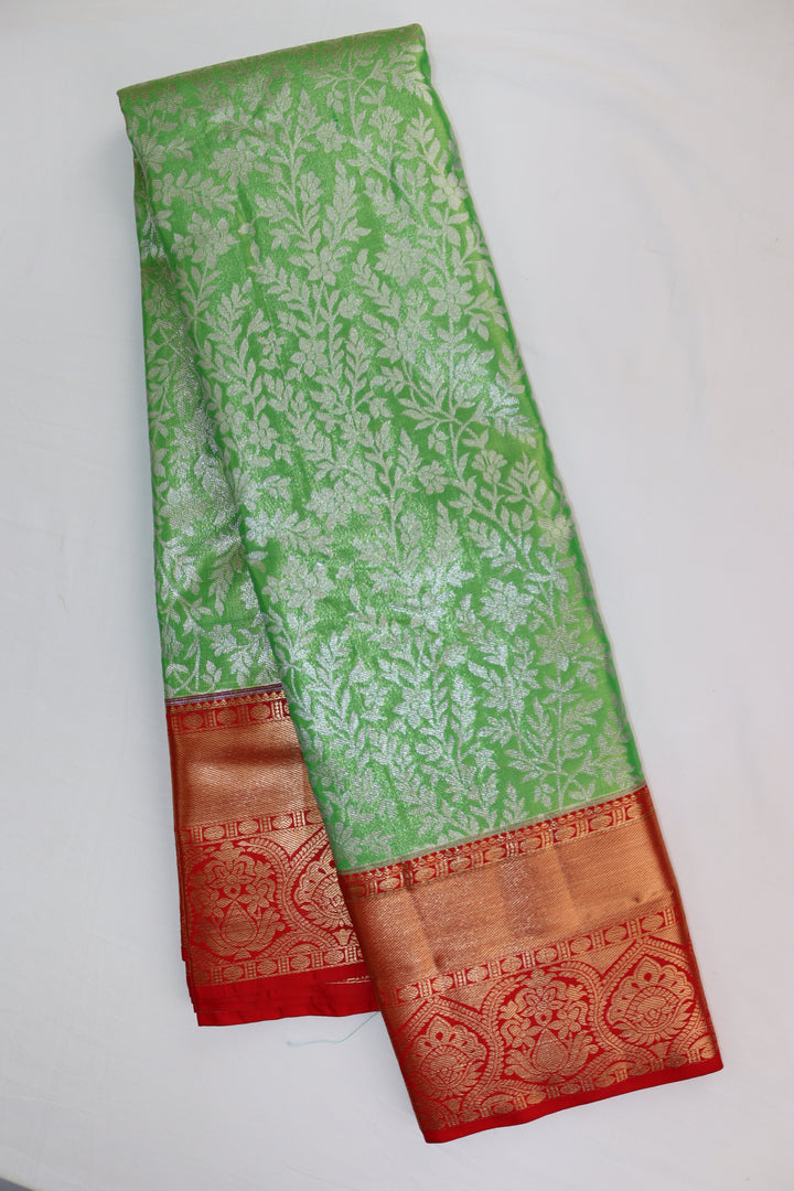 Divine Pastel Green Kanjipuram Saree