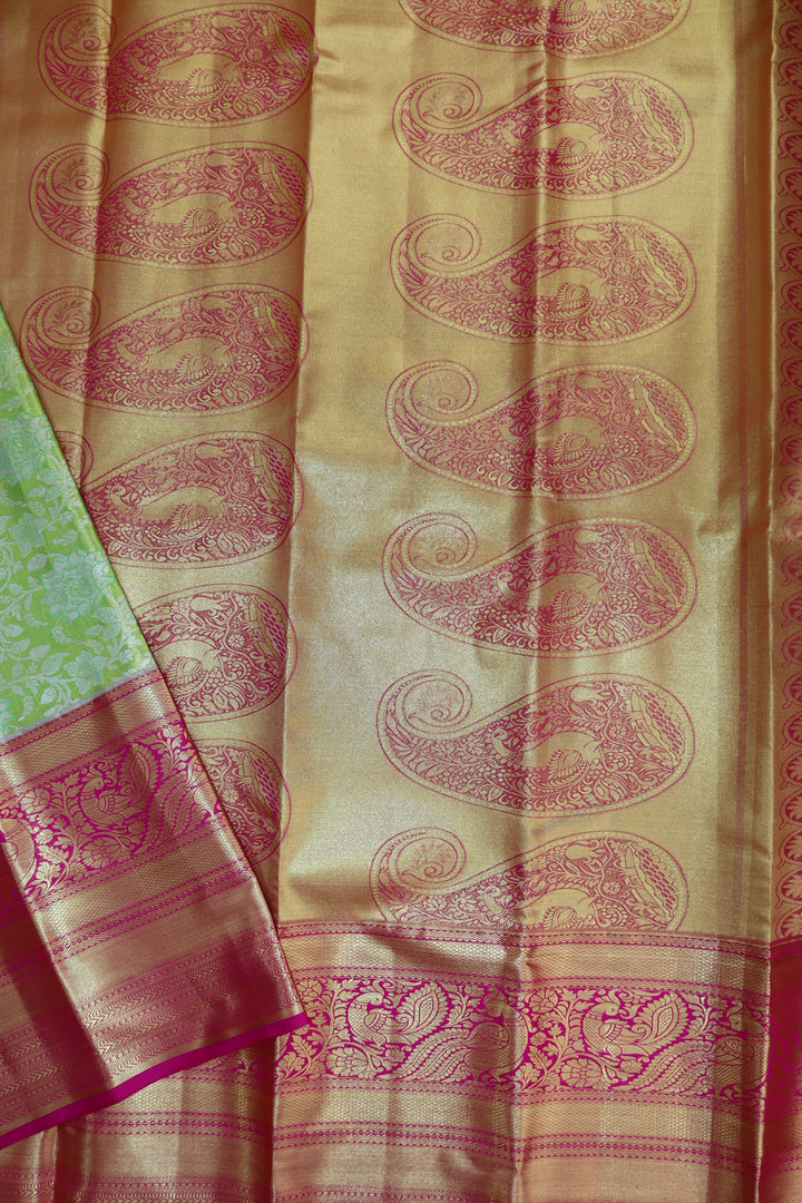 Elegant Pastel Green Kanjipuram Saree