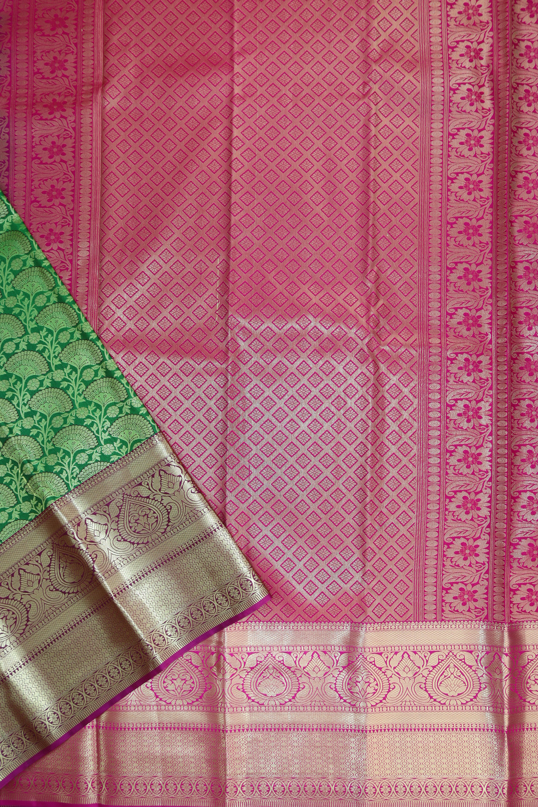 Luxurious Green Kanjipuram Saree