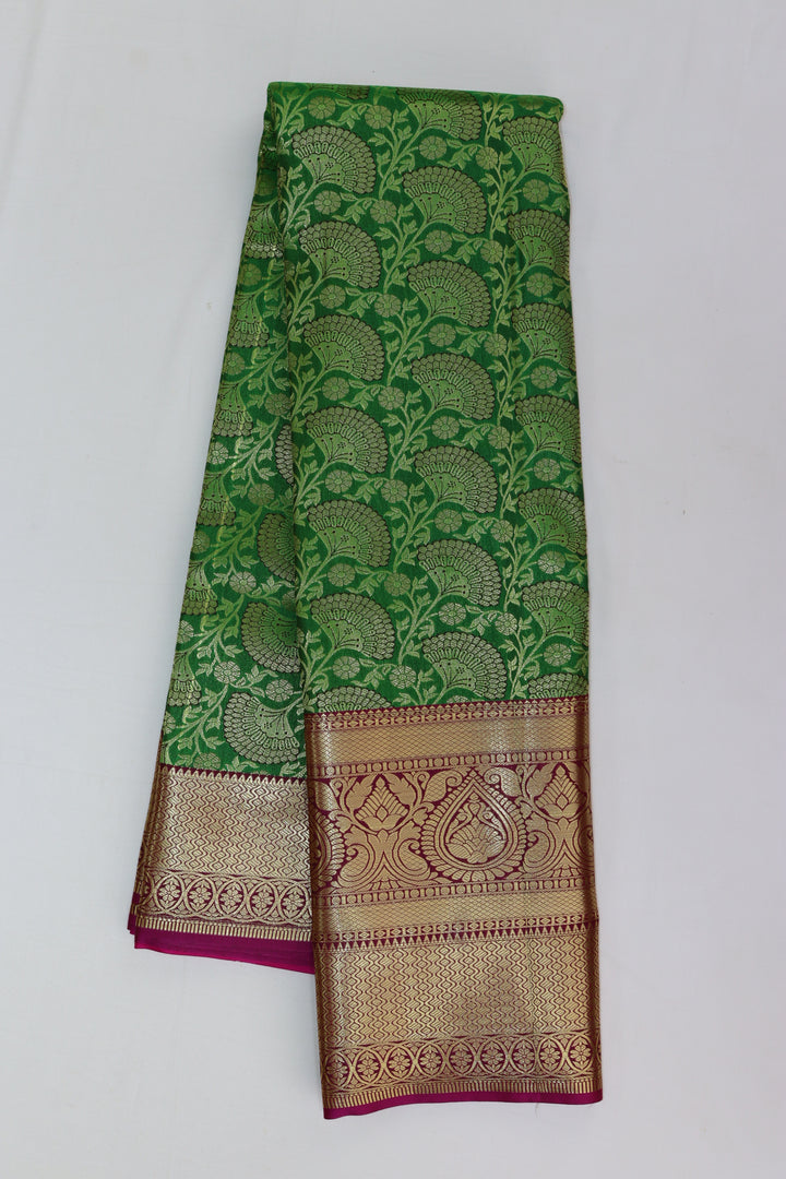 Luxurious Green Kanjipuram Saree