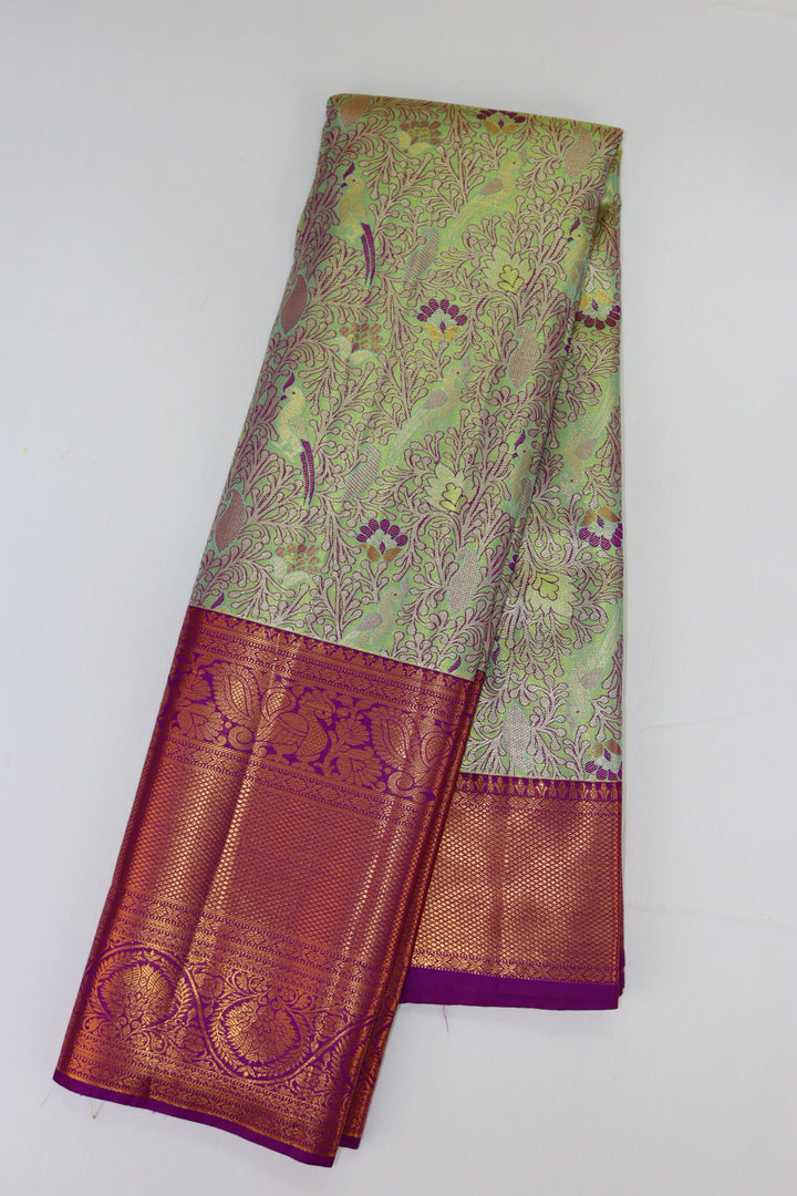 Opulent Green Kanjipuram Saree