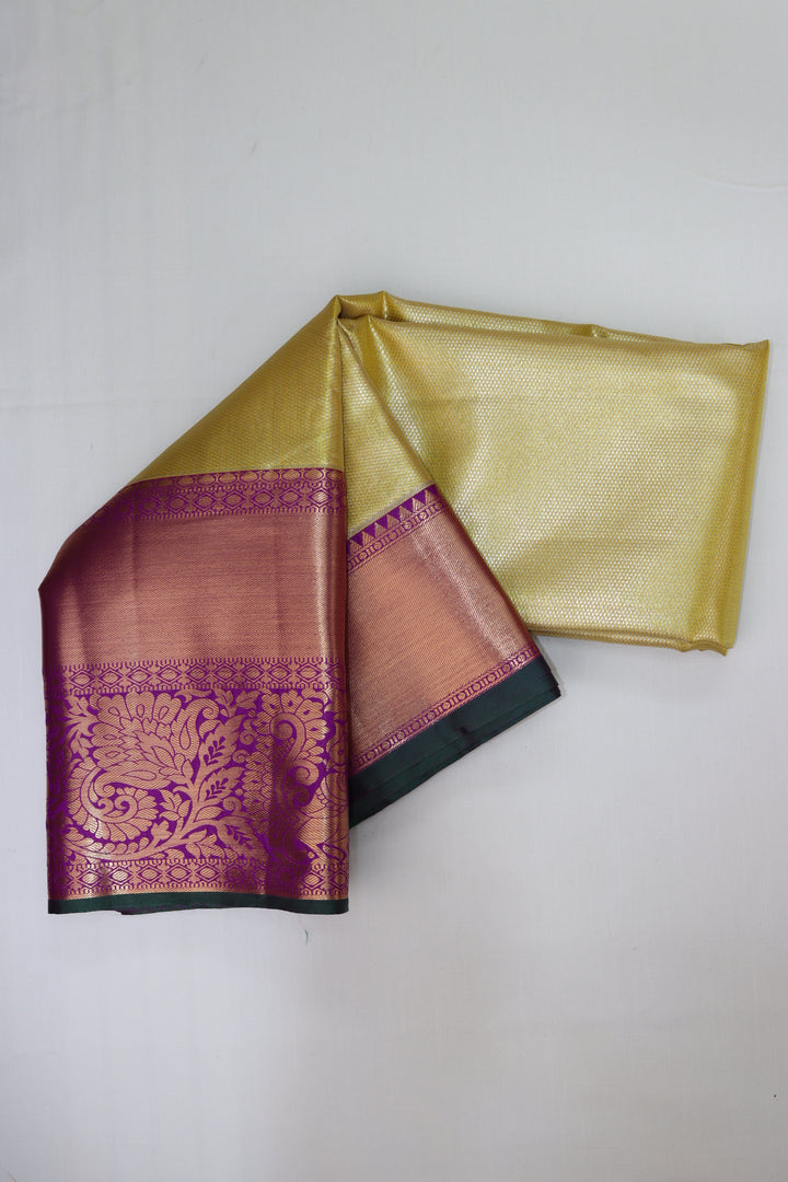 Enchanting Gold Kanjipuram Saree