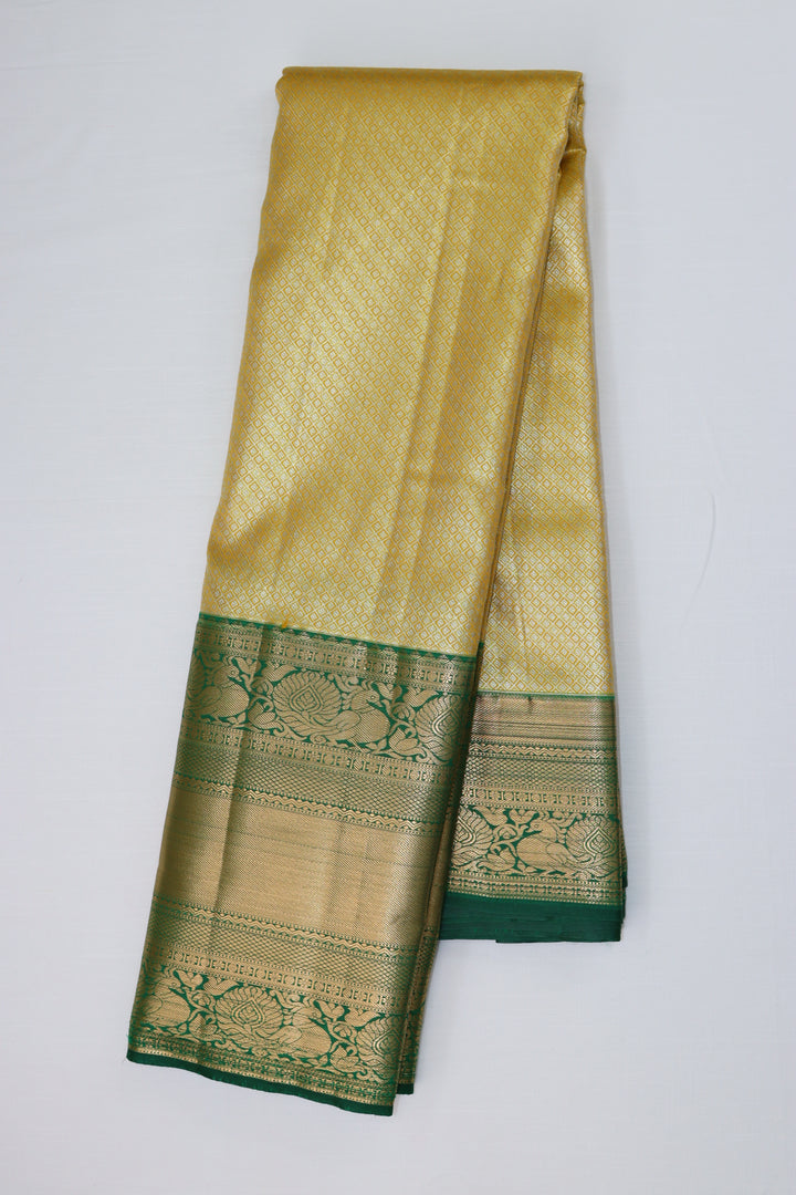 Stunning Cream Kanjipuram Saree