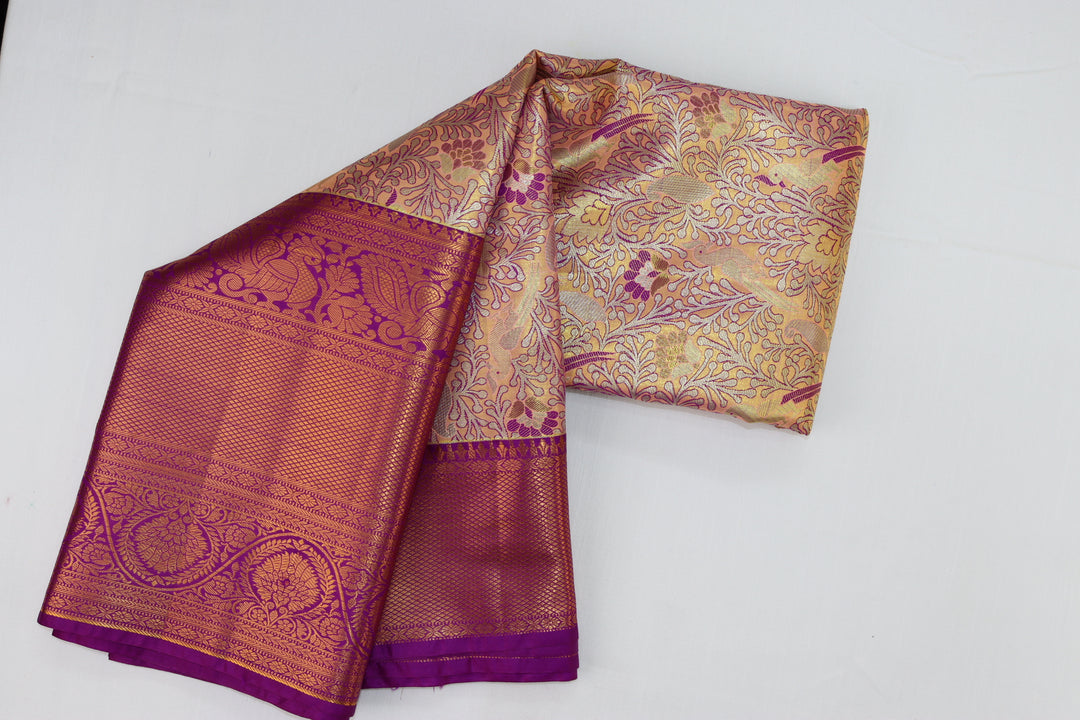 Radiant Orange Kanjipuram Saree