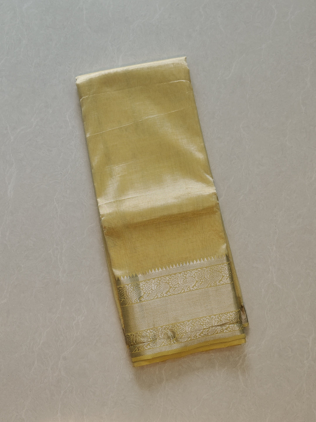 Traditional Yellow Mangalagiri Pattu Saree