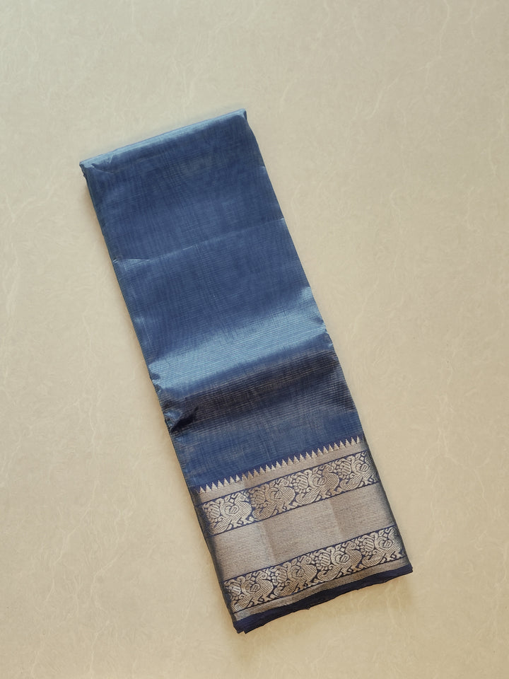 Traditional Blue Mangalagiri Pattu Saree