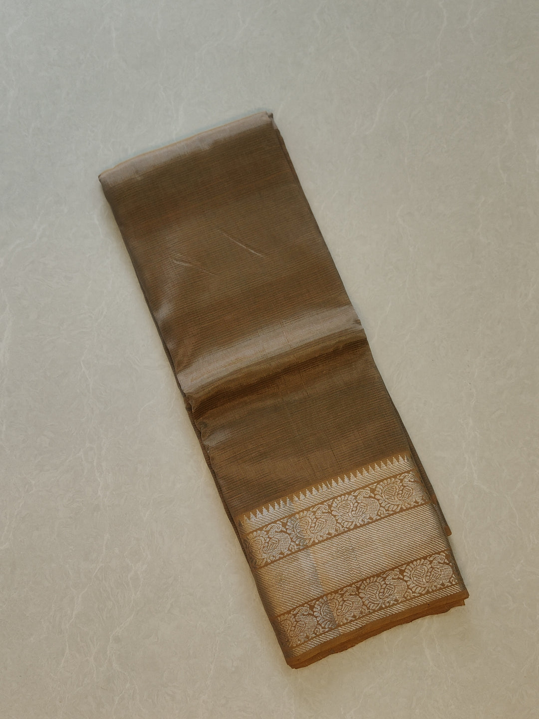 Traditional Sapota Mangalagiri Pattu Saree