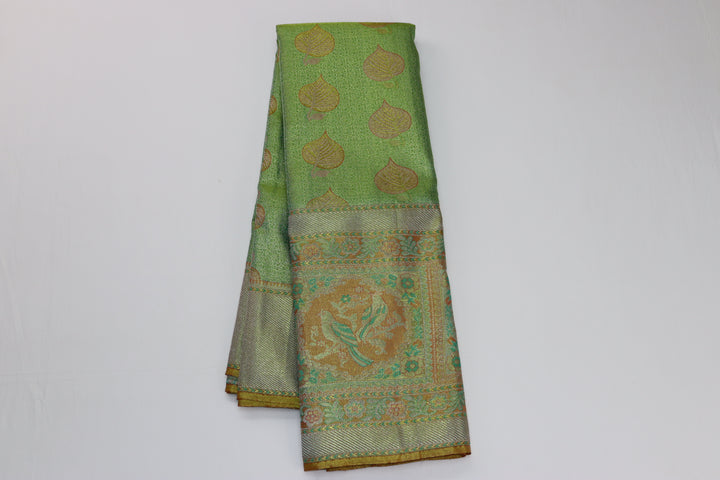 Divine Green Kanjipuram Saree