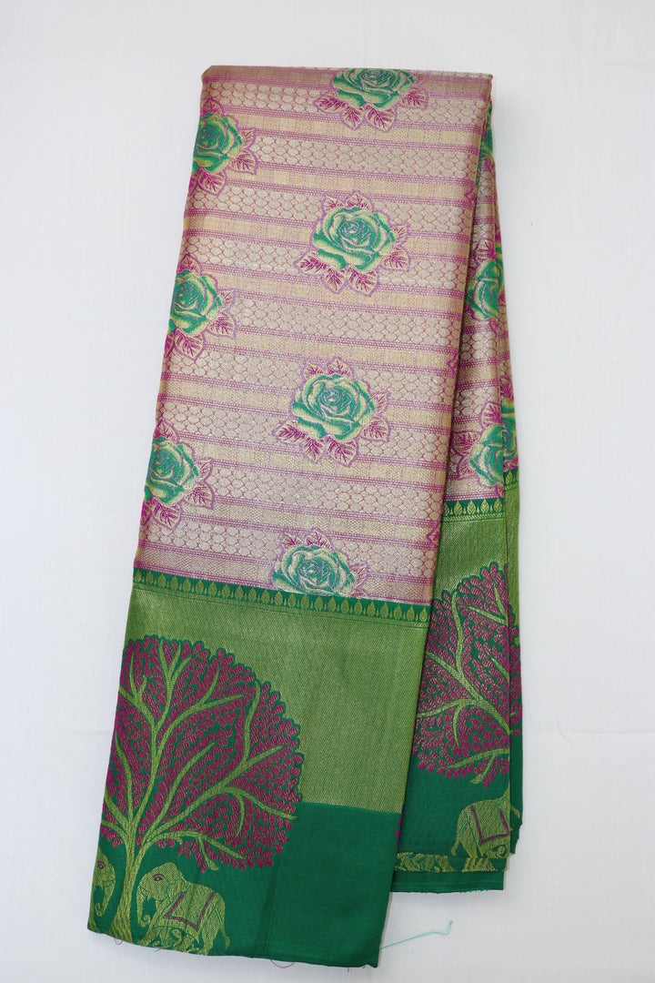 Opulent Pink Kanjipuram Saree