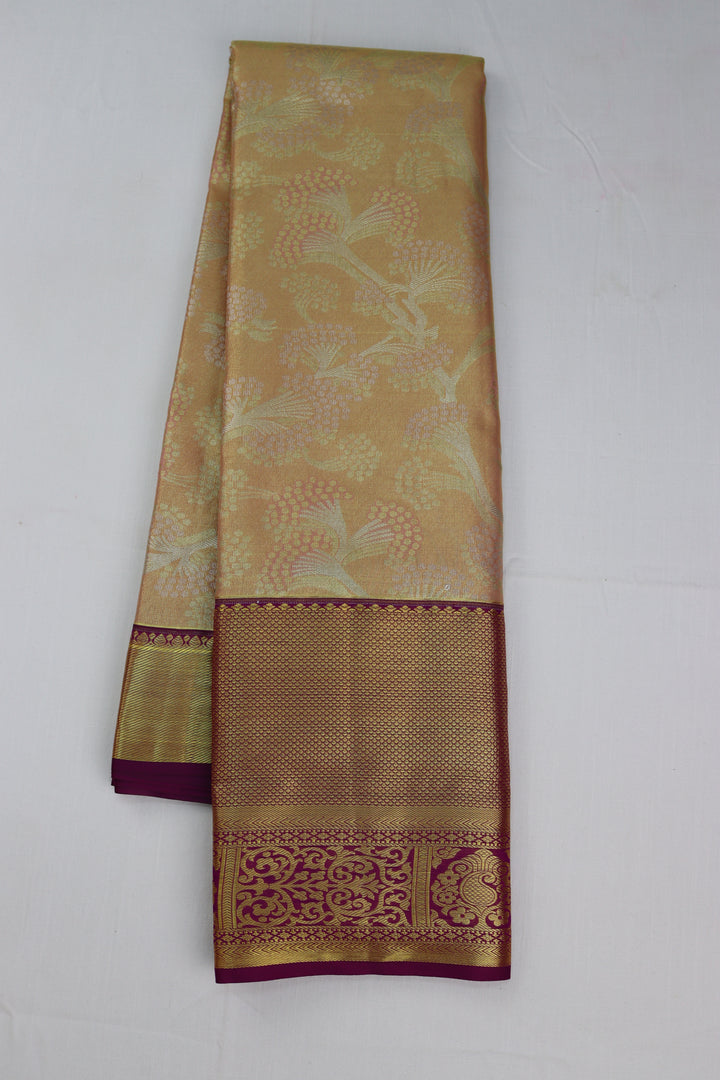 Opulent Cream Kanjipuram Saree