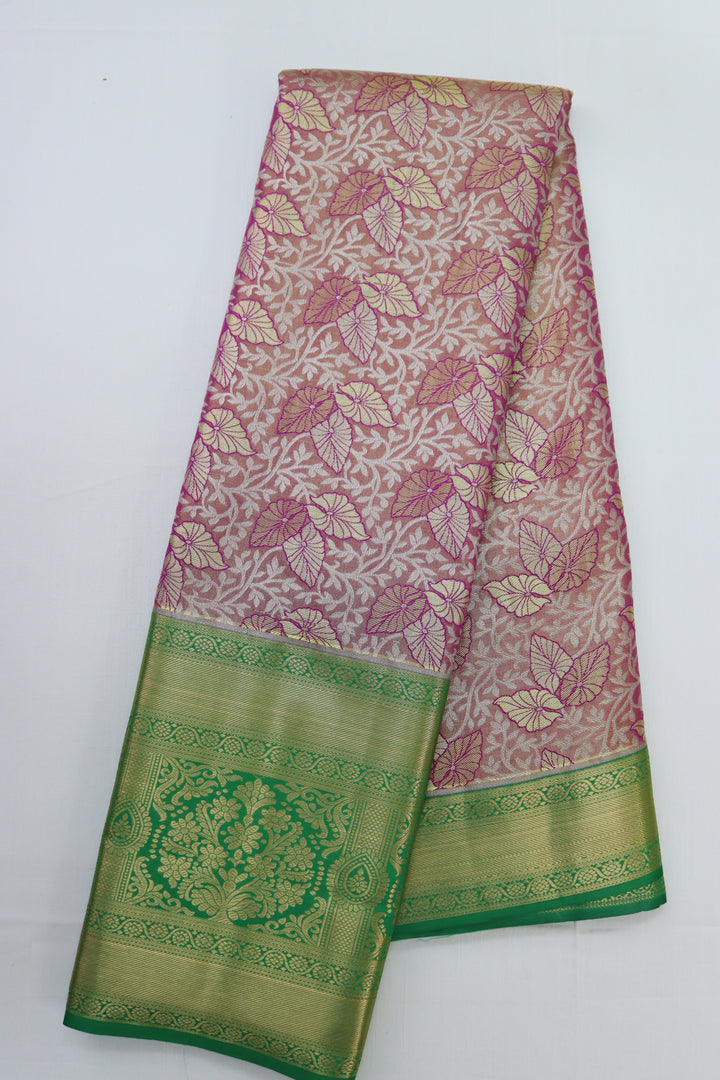 Radiant Orange Kanjipuram Saree