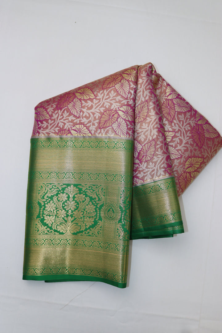 Radiant Orange Kanjipuram Saree