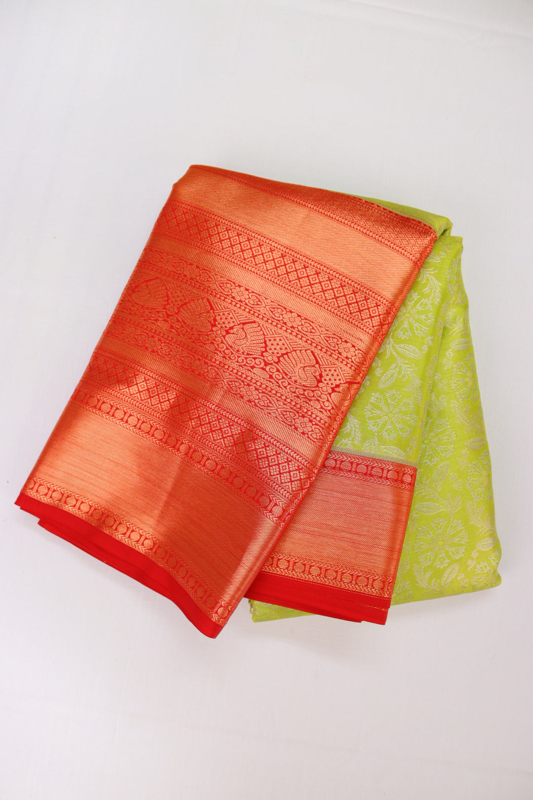 Opulent Pastel Green Kanjipuram Saree