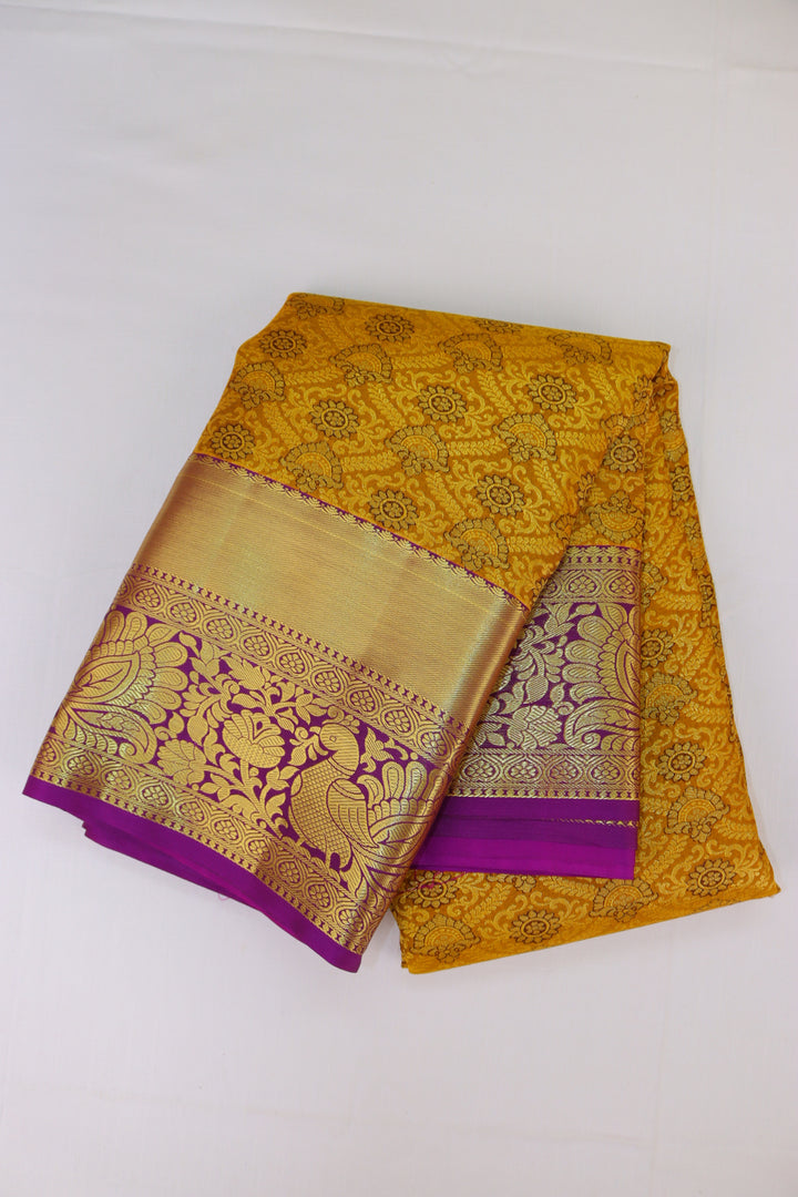 Opulent Yellow Kanjipuram Saree