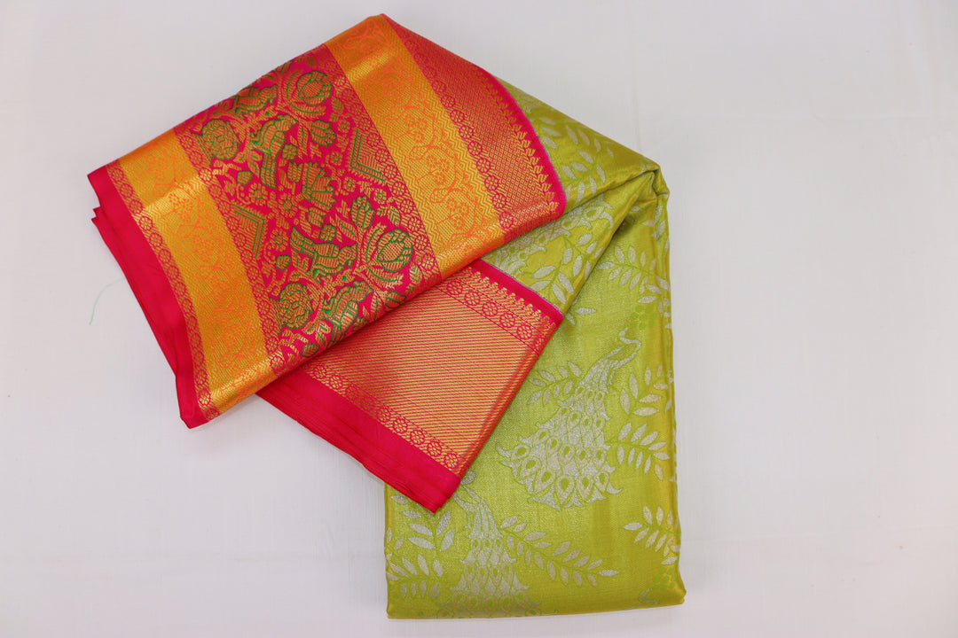 Mesmerizing Green  Kanjipuram Saree