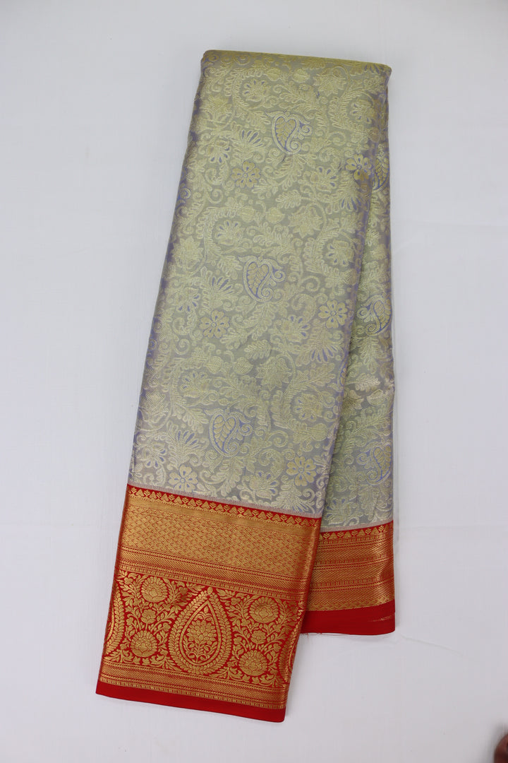 Amazing Grey Kanjipuram Saree