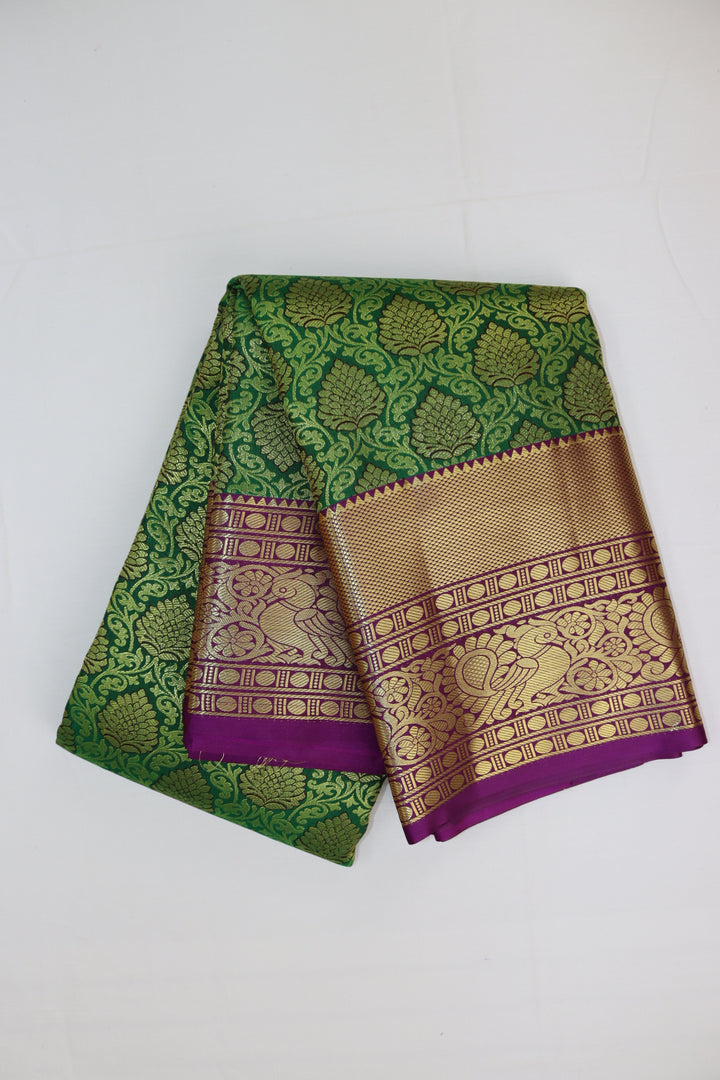 Captivating Green Kanjipuram Saree