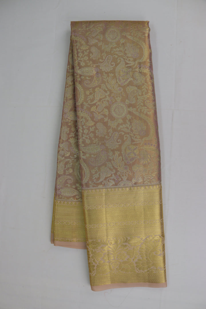 Classic Peach Kanjipuram Saree