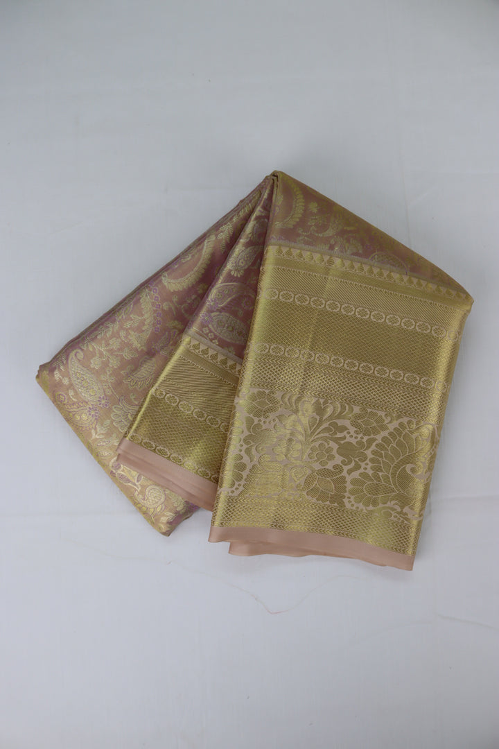 Classic Peach Kanjipuram Saree