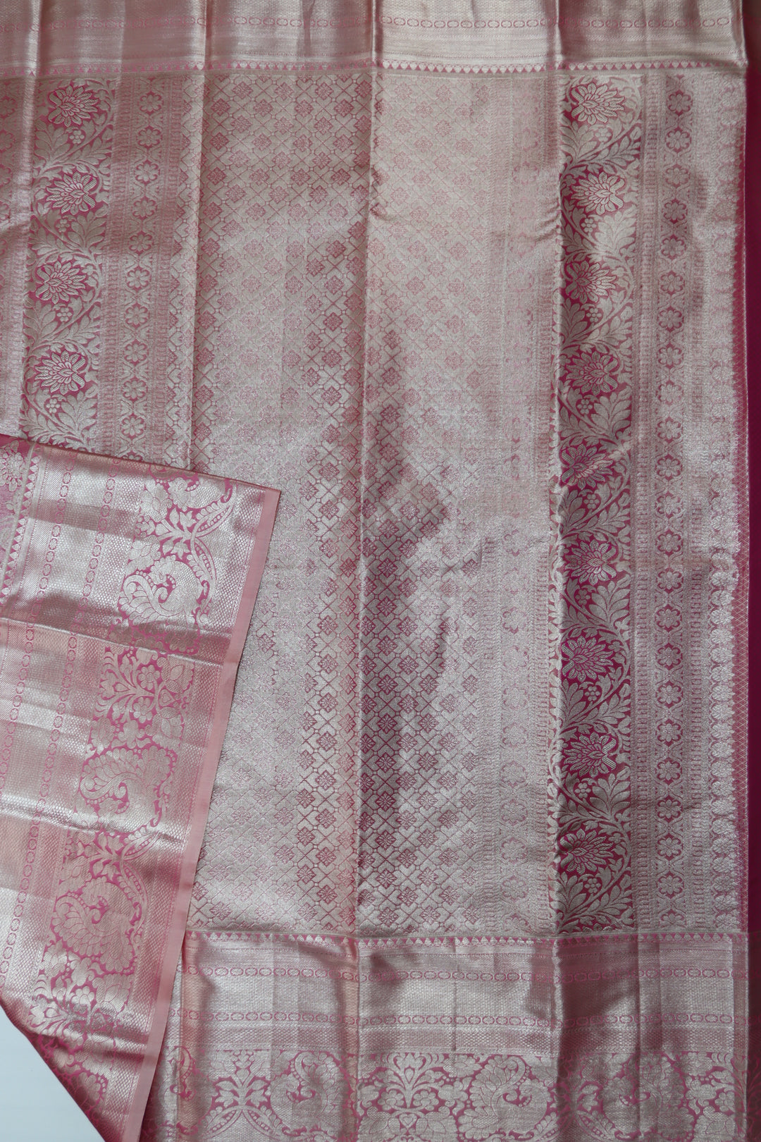 Stunning Pink Kanjipuram Saree