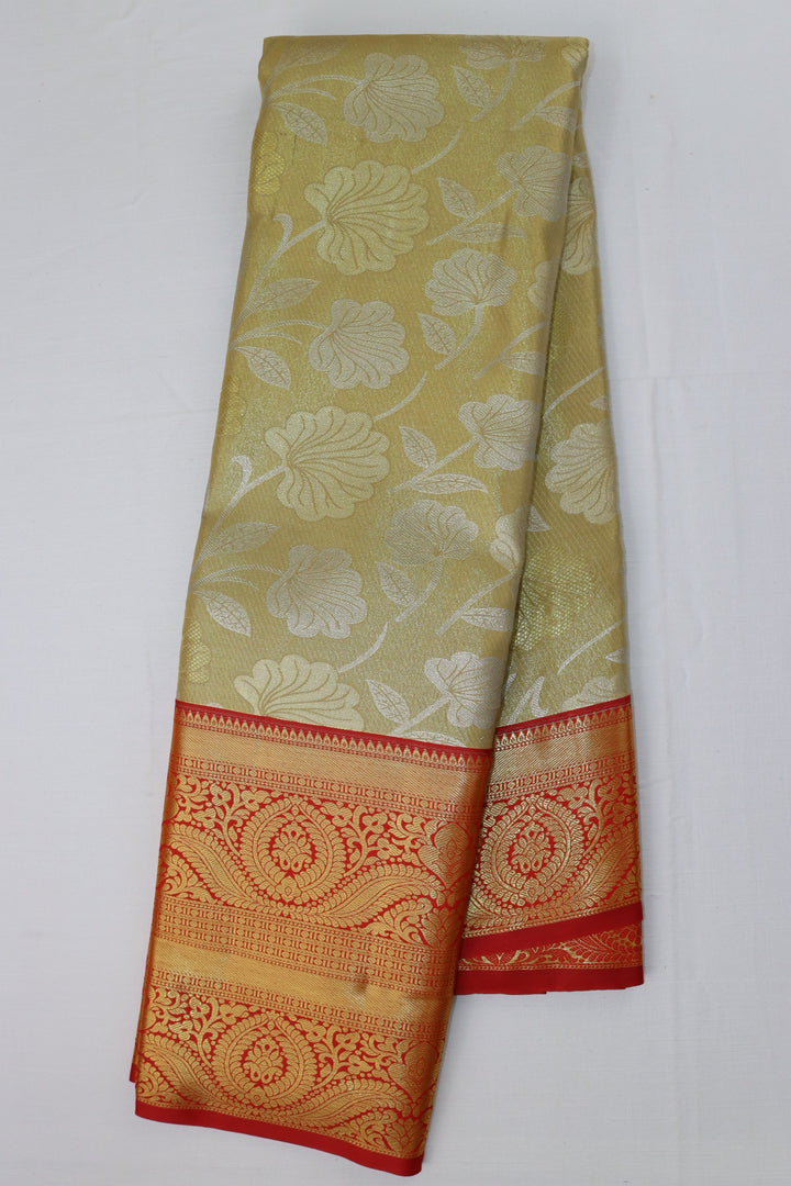 Opulent Cream Kanjipuram Saree